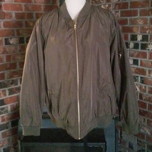 Army green puff jacket